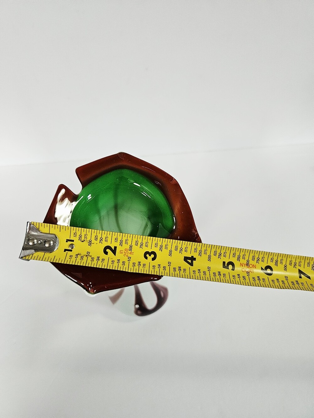 Vintage Murano Style Handblown Art Glass Calla Lily Jack-In-The-Pulpit Vase - Picture 16 of 16